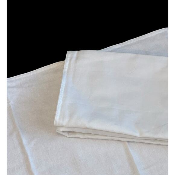 Dapu Pillowcases Set of 2 King Size French Linen & Cotton Blend Ivory Shams New - Picture 3 of 7